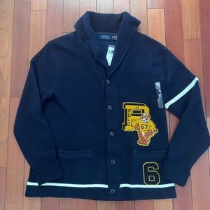 POLO Ralph Lauren Ivy League Tiger Letterman Cardigan Sweater